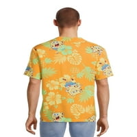 SpongeBob SquarePants muško dugme za štampanje-prednja košulja, veličina s-3XL