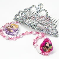Disney Princess Kozmetički set nakita, ružičasta ogrlica, pretvaranje Diamond Tiara, sjaj za usne