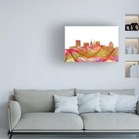 Marlene Watson 'Baltimore Maryland Skyline Summer Swirl' Canvas Art