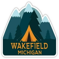Wakefield Michigan Suvenir Frižider Magnet Camping TENT dizajn