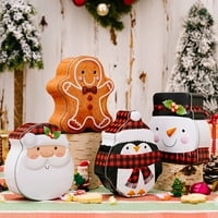 Snowman Oblik poklon bo božićno gvožđe Bo Candy Bo s poklopcem Santa Claus Snowman Penguin čokoladni kolačići