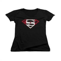 Superman DC Comics Canadian Flag Shield Juniors T-Shirt T-Shirt Tee
