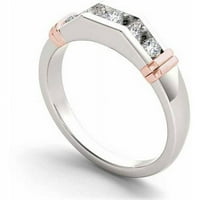 Carat T. W. Diamond Pink dvobojni muški 14kt prsten od bijelog zlata