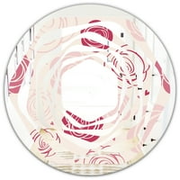 Designart' roses uzorak ' moderno okruglo zidno ogledalo - Whirl