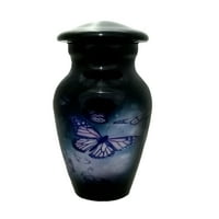 DEACHAKEAKE URN -Pregledajte plavo leptir čuva kremiranje urne za ljudski pepeo sa baršunom Bojem i baršunom