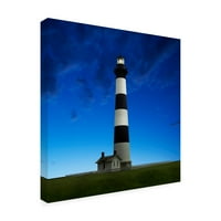 James McLoughlin 'Lighthouse at Night III' Canvas Art
