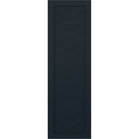 Ekena Millwork 12 W 25 H True Fit PVC jedno ploča Chevron Moderni stil fiksne kapke, noćna plava