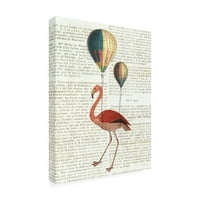 Zaštitni znak likovne umjetnosti' Flying Flamingo ' platno Art Sue Schlabach
