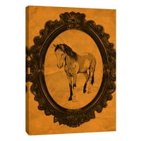 Slike, uokvireni konj za boju u mandarini, 16x20, dekorativna platna zidna Umjetnost