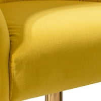 Eugenia žuta savremena okretna drvena stolica za podešavanje visine u kancelarijskim stolicama
