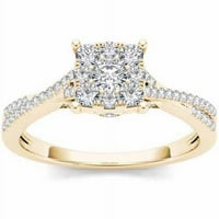 Carat TW Diamond 10kt kompozitni zaručnički prsten od žutog zlata