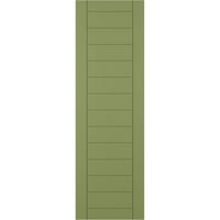 Ekena Millwork 18 W 66 H True Fit PVC horizontalna letvica uokvirena modernim stilom fiksna roletna, mahovina