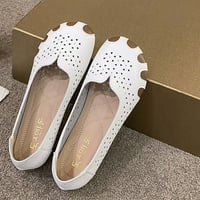 JSEZML Loafers za žene Ljeto Vintage izdubljene stambene cipele Mekane jedinice Udobne casual cipele s