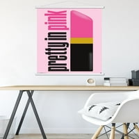 Prilično u ružičastoj boji - Logo zidni poster sa drvenim magnetskim okvirom, 22.375 34