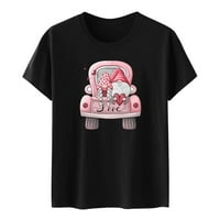 Rollbacks Valentinene majice za žene Ženske klasične ugodne bluze Valentine Grafički tisak na vrhu Pulover