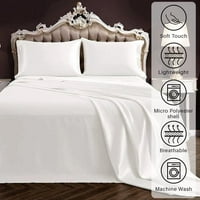Silk Saten Sets% SILK opremljeni lim, ravni lim i jastučnica 15 Duboka džep mekana silaska posteljina