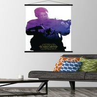 Star Wars: Sila budi - zidni poster FINN BADGE sa drvenim magnetskim okvirom, 22.375 34