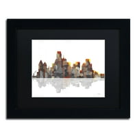 Marlene Watson Washington DC Skyline MATTED Framed Art