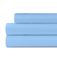 Premium Home Collection Microfiber Soft Cooling Bed Sheet Set - Piece, Twin, Sky Blue