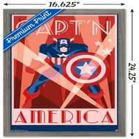 Marvel Comics - Kapetan Amerika - Art Deco zidni poster, 14.725 22.375