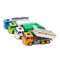 Friction Utility Vehicle-uključuje teret, smeće, rezervoar za vodu i građevinske igračke za djecu, Fun