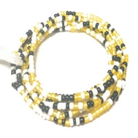 Crno bijele žute multikolorne pojaseve, žice za vezanje pamuka, perlica