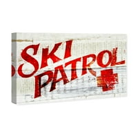 Wynwood Studio Advertising Wall Art Platnete Printing 'Ski Patrol Vintage' Posteri - Crvena, Bijela