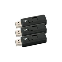 3PK 4GB Flash Drive Combo USB 2. Crna povlačenje konektika