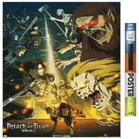 Napad na Titan: Sezona - Ključni vizualni zidni poster, 22.375 34