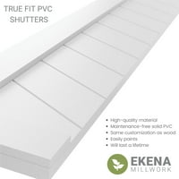 Ekena Millwork 15 W 39 H True Fit PVC jedno ploča Chevron Moderni stil fiksne kapke, termalno zeleno