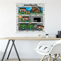 Minecraft - Chibi jurnuo Zombies zidni poster sa magnetnim okvirom, 22.375 34