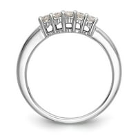 14k bijeli zlatni prsten za prsten za vjenčanje zaobljene dijamant, veličine 9