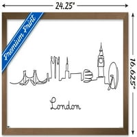 Linijski linijski liniji Skyline - London zidni poster, 14.725 22.375