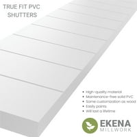 Ekena Millwork 12 W 42 H True Fit PVC horizontalna letvica modernog stila fiksne kapke za montiranje,