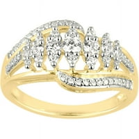 Carat T. W. Diamond 10kt prsten za stepenice markize od žutog zlata