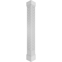 Ekena Millwork 10 W 9'H Craftsman Classic Square Non-konus Gilcrest Fretwork Column w misija Capital & mission Base