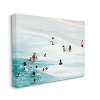 Stupell Industries Summer People Swimming Waves Beach Water Landscape Canvas Wall Art Design by Urban