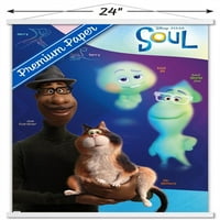 Disney Pixar Soul - Grupni zidni poster sa drvenim magnetskim okvirom, 22.375 34