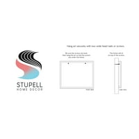 Stupell Industries Get Nauti duhovita Nautička sidrena fraza tipografija grafička Umjetnost bijeli uokvireni