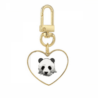Kina Nacionalno Blago Panda Outline Zlatni Srce Privjesak Za Ključeve Metalni Držač Privjeska Za Ključeve