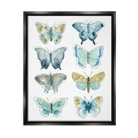 Stupell Raznovrsni Leptiri I Moljci Insekti Životinje I Insekti Slikarstvo Crni Plutač Uokviren Art Print