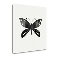 Tangletown Fine Art 'crno-bijeli leptir IV' grafički otisak na omotanom platnu