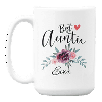 Najbolja tetka ikad, slatka cvjetna tiskana kafa i čaj poklon šalica za strašan tent