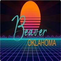Beaver Oklahoma Vinyl Decal Stiker Retro Neonski Dizajn
