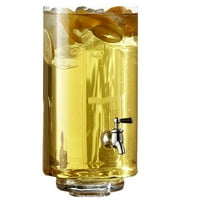 Peti avenue Kristal, čist stakleni dozator za piće sa akrilnim šipotom bez curenja, 2-galona