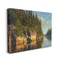 Stupell Industries Sunrise River Bank Reflective Water Painting dizajn Bruce Miller, 36 48