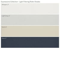 Kolekcija Prilagođenih Izraza, Cordless Light Filtering Roller Shade, Whisper, 65 Width 48 Dužina