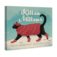 Wynwood Studio životinje zid Art platnene grafike' Kitten Mittens ' mačke i mačići - plava, roze