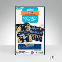 Rite Lite Tyk-foil Chanukah folija umjetnička kit, dizajni, foliju boje, kartone