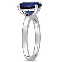2-karat T. G. W. stvorio zaručnički prsten od plavog safira od 10kt bijelog zlata